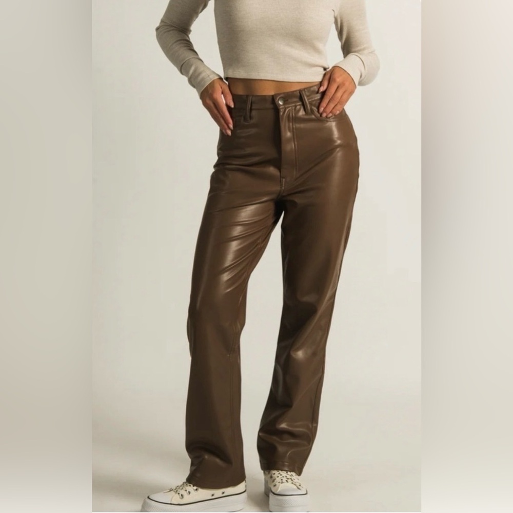 Harlow Vegan Leather Pants 🤎